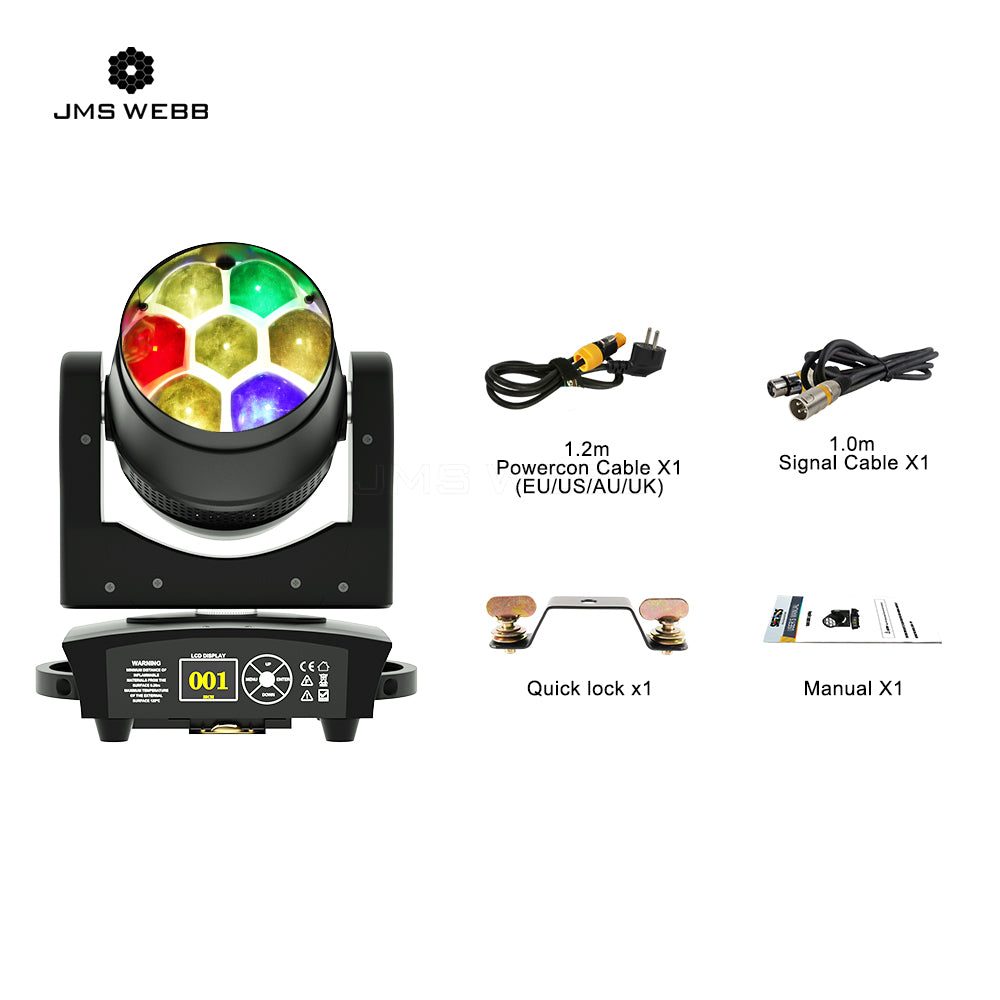 SHEHDS MNBWBE0740D - JMS WEBB Small Bee Eye 7×40 W RGBW Moving Head Zoom & Beam & Wash - Tempo Shop