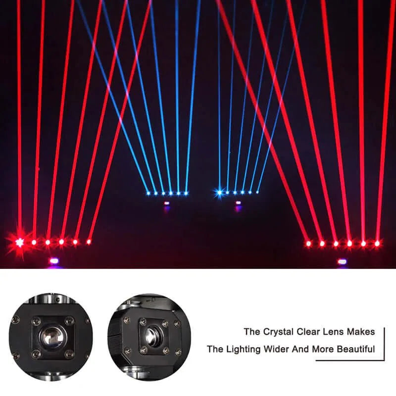 SHEHDS NMHLa6E3in1 - Cabeza móvil Laser 3000 mW RGB 6x500mW con Control APP - Tempo Shop