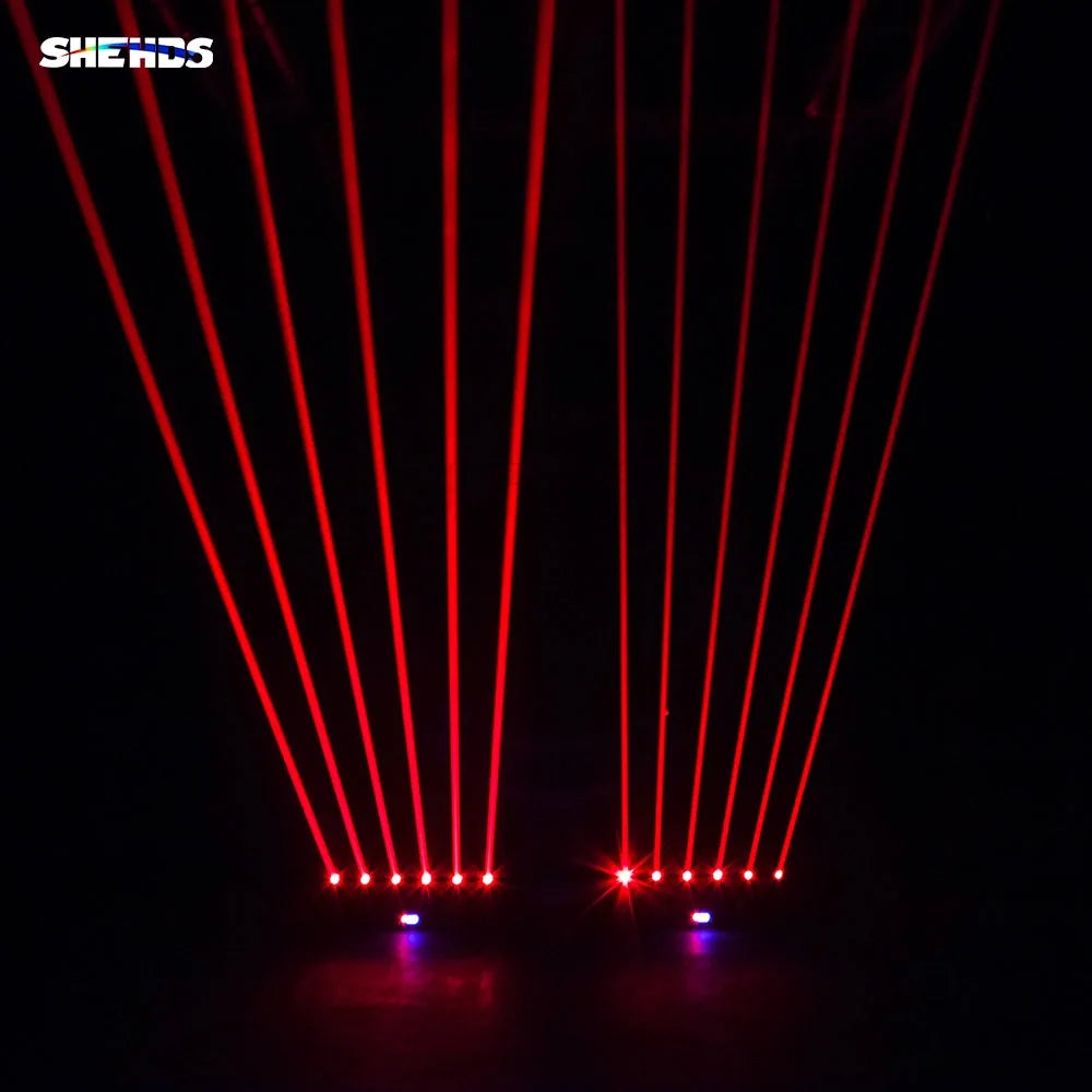 SHEHDS NMHLa6E3in1 - Laser Moving Head 3000 mW RGB & 3IN1 6 Cabezas APP Control - Tempo Shop