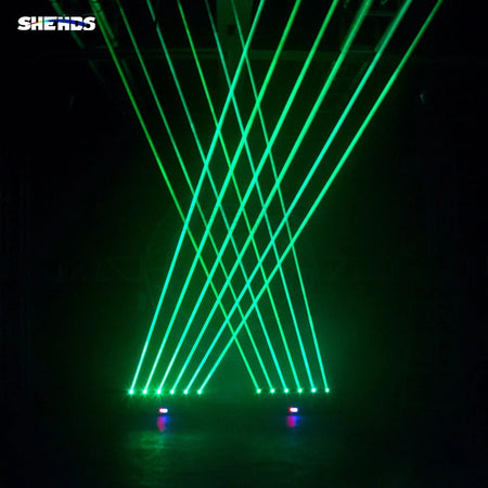 SHEHDS NMHLa6E3in1 - Laser Moving Head 3000 mW RGB & 3IN1 6 Cabezas APP Control - Tempo Shop