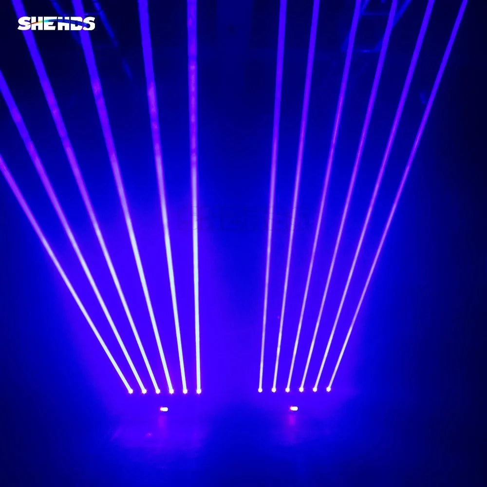 SHEHDS NMHLa6E3in1 - Cabeza móvil Laser 3000 mW RGB 6x500mW con Control APP - Tempo Shop