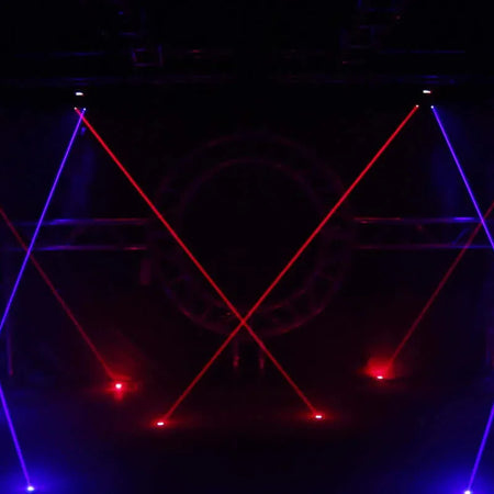 SHEHDS NMHLa6E3in1 - Laser Moving Head 3000 mW RGB & 3IN1 6 Cabezas APP Control - Tempo Shop