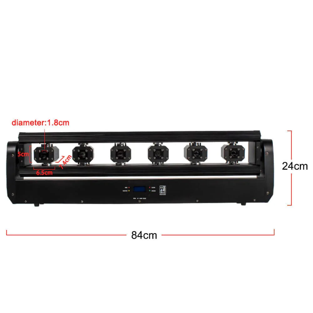 SHEHDS NMHLa6E3in1 - Laser Moving Head 3000 mW RGB & 3IN1 6 Cabezas APP Control - Tempo Shop