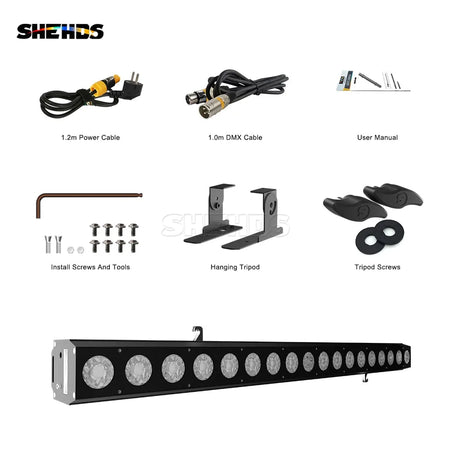 SHEHDS NPOWW1818F - Patchwork Wall Wash LED 18×18W RGBWA+UV con Ventilación Recirculante - Tempo Shop
