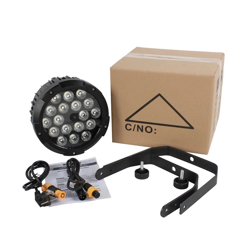 SHEHDS NWaFAP1818F - Foco Par LED Impermeable 18×18W RGBWA+UV 6in1 IP65 - Tempo Shop