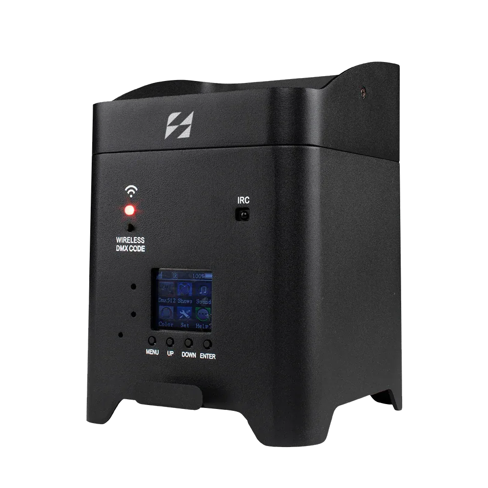 SHEHDS RCBaP0618F – Foco PAR LED a Batería 6×18W RGBAW+UV con Control Inalámbrico y WiFi - Tempo Shop