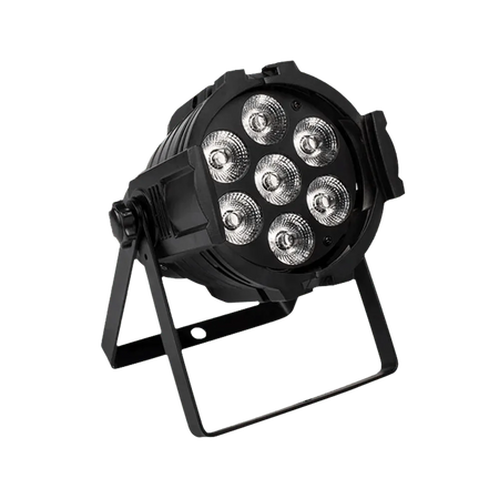 SHEHDS SAPp0718F - Foco Mini Par LED 7×18W RGBWA+UV en Aleación de Aluminio - Tempo Shop