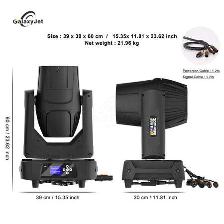 SHEHDS SHE-WARBB380W19R GalaxyJet - Cabeza móvil beam IP65 de 380 W con anillo LED - Tempo Shop