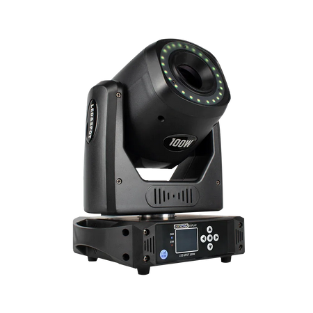SHEHDS SpCMH100W – Spot Móvil LED 100 W con 6 Prismas, Anillo LED y Pantalla LCD - Tempo Shop