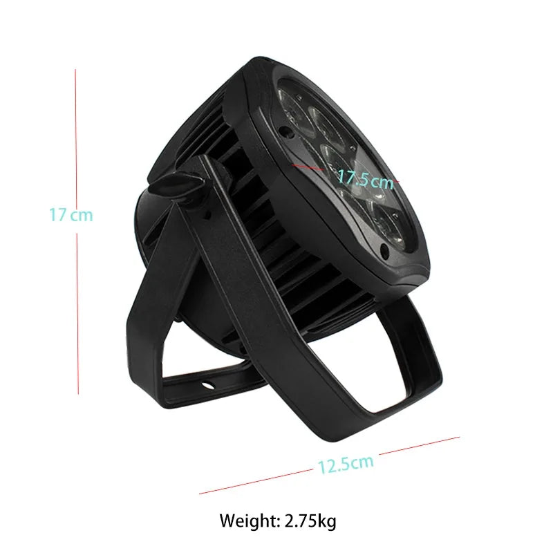 SHEHDS WaSAP0718F - Foco Par LED Impermeable 7×18W RGBWA+UV para Exterior - Tempo Shop