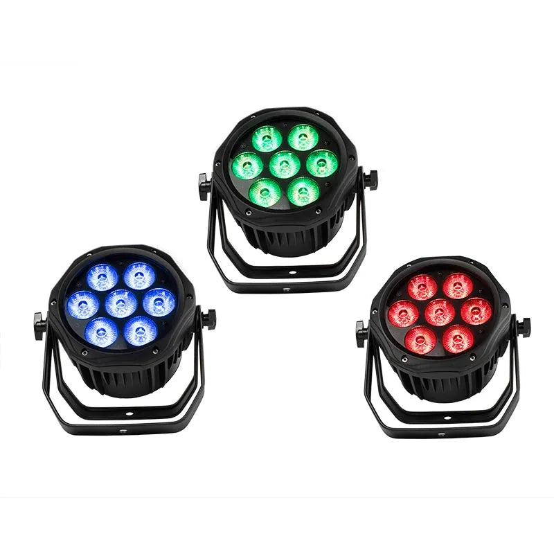 SHEHDS WaSAP0718F - Foco Par LED Impermeable 7×18W RGBWA+UV para Exterior - Tempo Shop