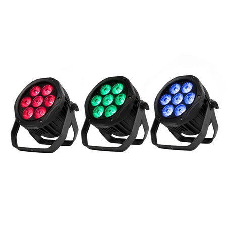 SHEHDS WaSAP0718F - Foco Par LED Impermeable 7×18W RGBWA+UV para Exterior - Tempo Shop