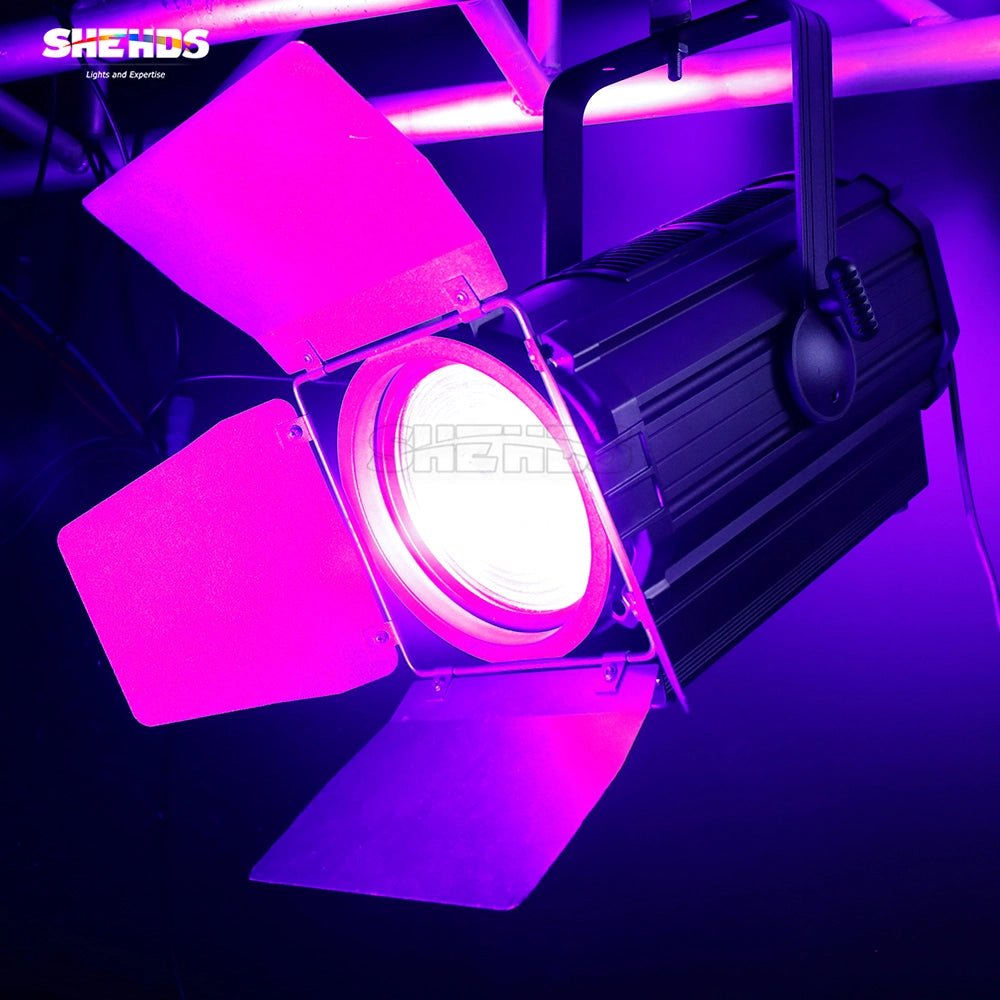 SHEHDS Thea250WWC - Foco LED Spotlight 250W Cool & Warm White con Barndoors - Tempo Shop