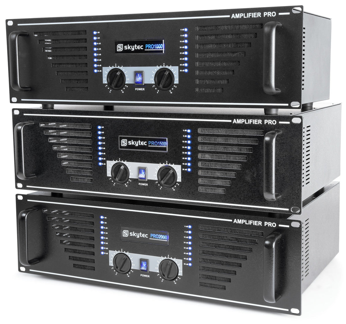 Skytec SKY - 1500B - Amplificador de sonido 2x 750W max. Negro - Tempo Shop