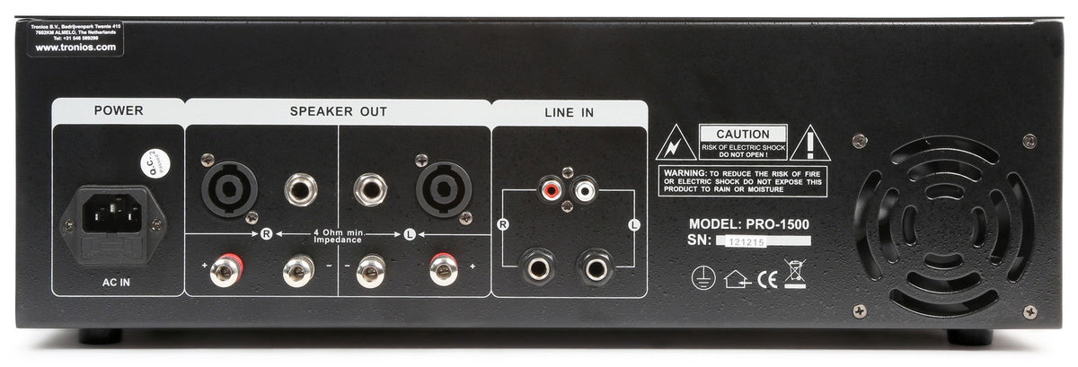 Skytec SKY - 1500B - Amplificador de sonido 2x 750W max. Negro - Tempo Shop