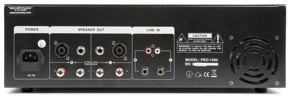 Skytec SKY - 1500B - Amplificador de sonido 2x 750W max. Negro - Tempo Shop