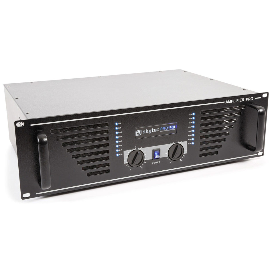 Skytec SKY - 1500B - Amplificador de sonido 2x 750W max. Negro - Tempo Shop