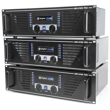 Skytec SKY - 1500B - Amplificador de sonido 2x 750W max. Negro - Tempo Shop