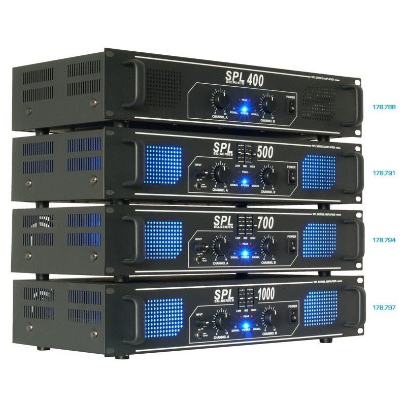 Skytec SPL1000EQ - Amplificador 2x 500W con ecualizador - Tempo Shop