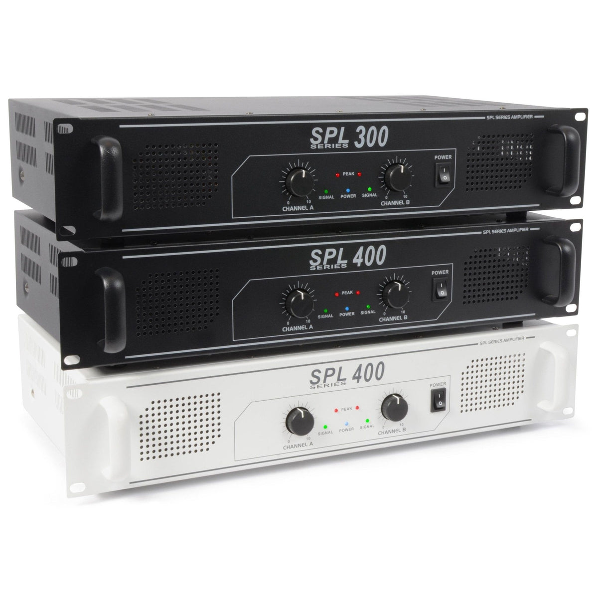 Skytec SPL400 - Amplificador 2x 200W Negro - Tempo Shop