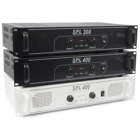Skytec SPL400 - Amplificador 2x 200W Negro - Tempo Shop