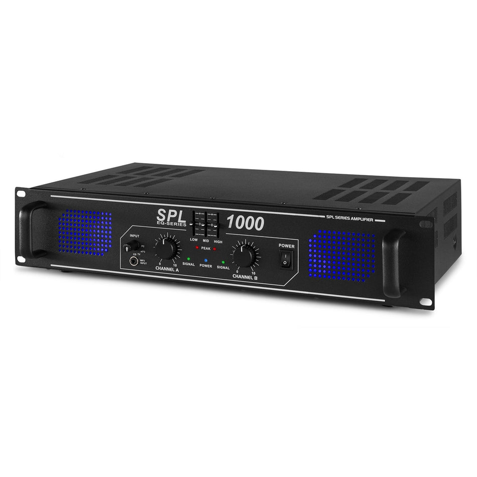 Skytec SPL1000EQ - Amplificador 2x 500W con ecualizador - Tempo Shop