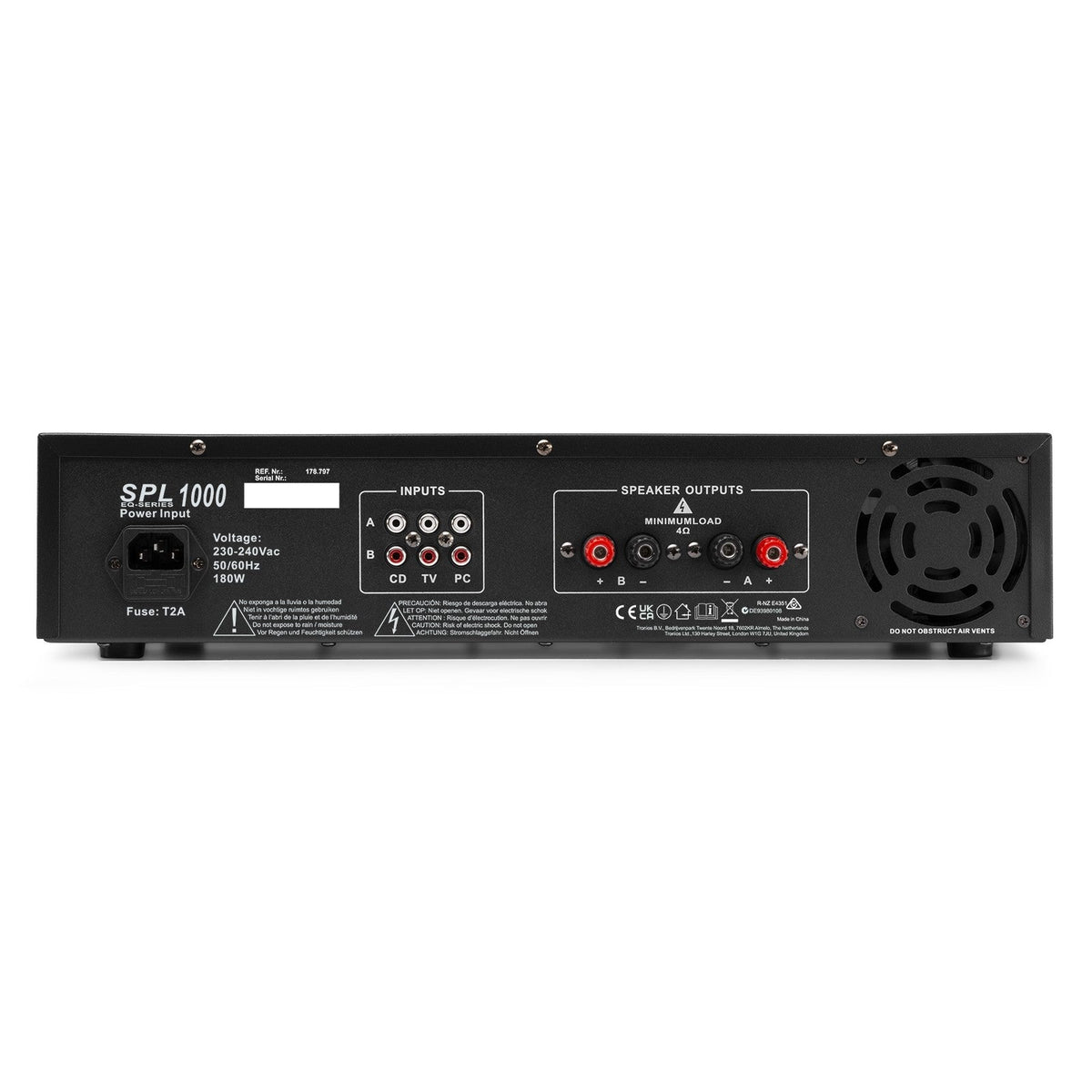 Skytec SPL1000EQ - Amplificador 2x 500W con ecualizador - Tempo Shop