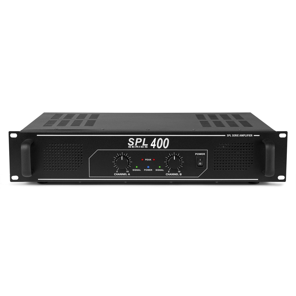 Skytec SPL400 - Amplificador 2x 200W Negro - Tempo Shop