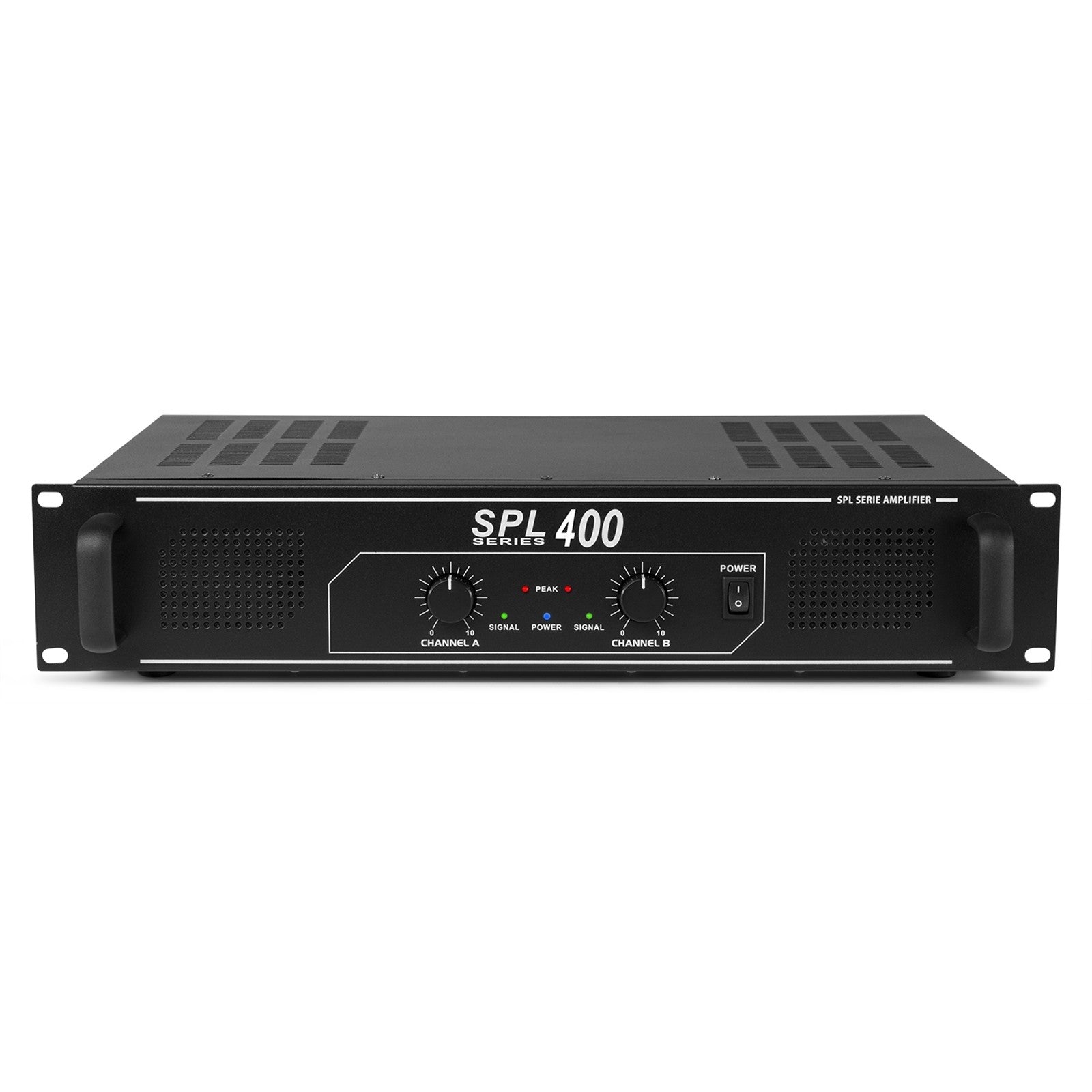 Skytec SPL400 - Amplificador 2x 200W Negro - Tempo Shop