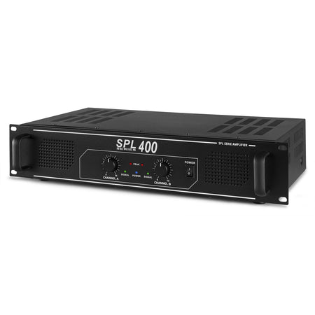 Skytec SPL400 - Amplificador 2x 200W Negro - Tempo Shop