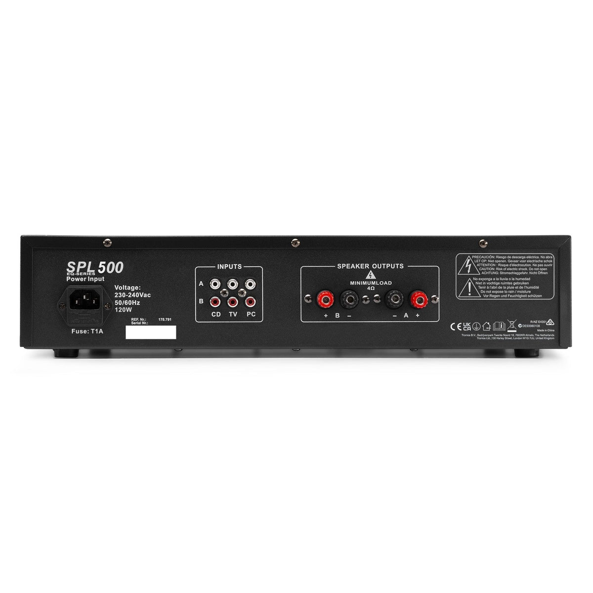 Skytec SPL500EQ - Amplificador 2x 250W con ecualizador - Tempo Shop