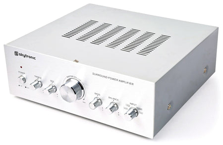 Skytronic AV400 - Amplificador estéreo plateado - Tempo Shop