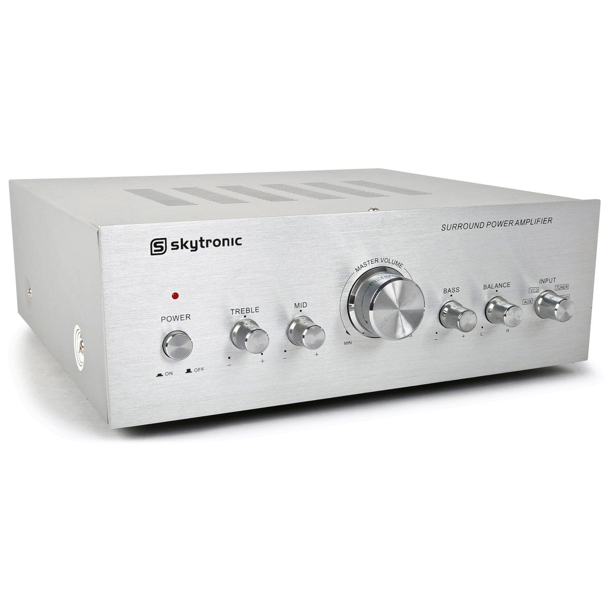 Skytronic AV400 - Amplificador estéreo plateado - Tempo Shop