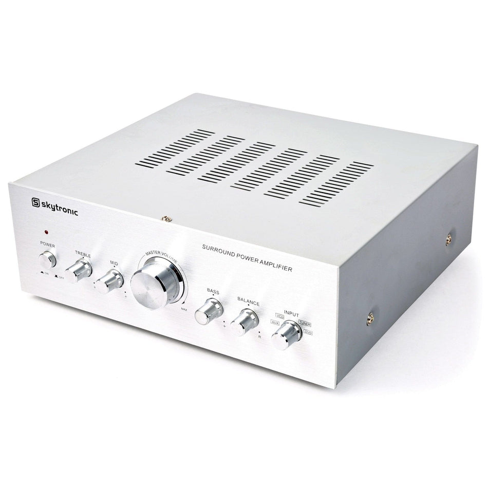 Skytronic AV400 - Amplificador estéreo plateado - Tempo Shop