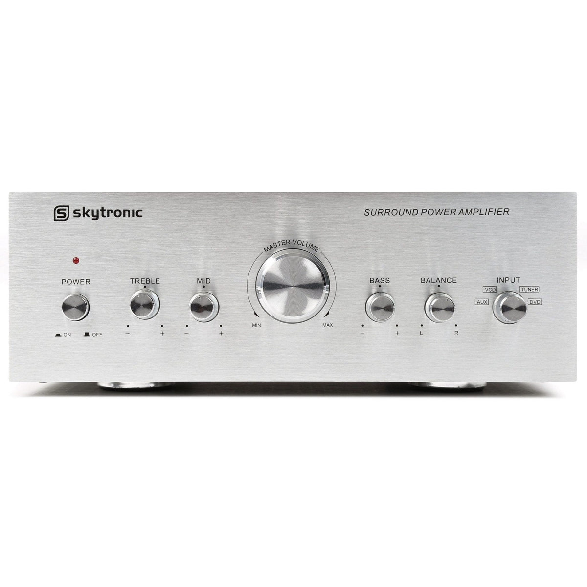 Skytronic AV400 - Amplificador estéreo plateado - Tempo Shop