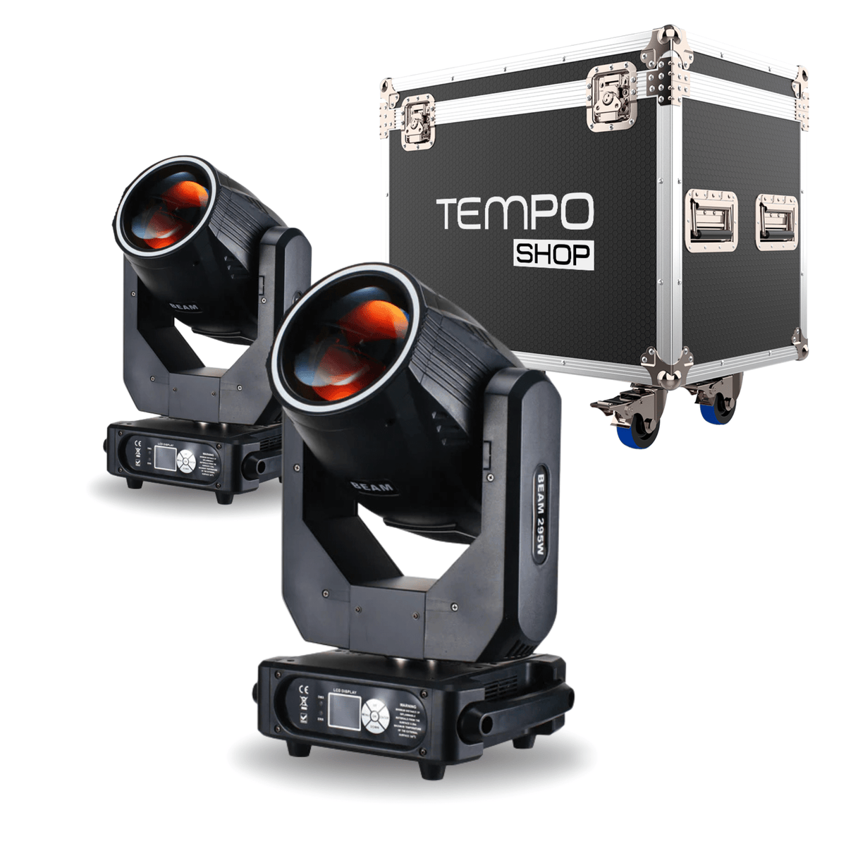 TEMPO PACK 2x Beam Halo 295 14R + Flightcase - Tempo Shop