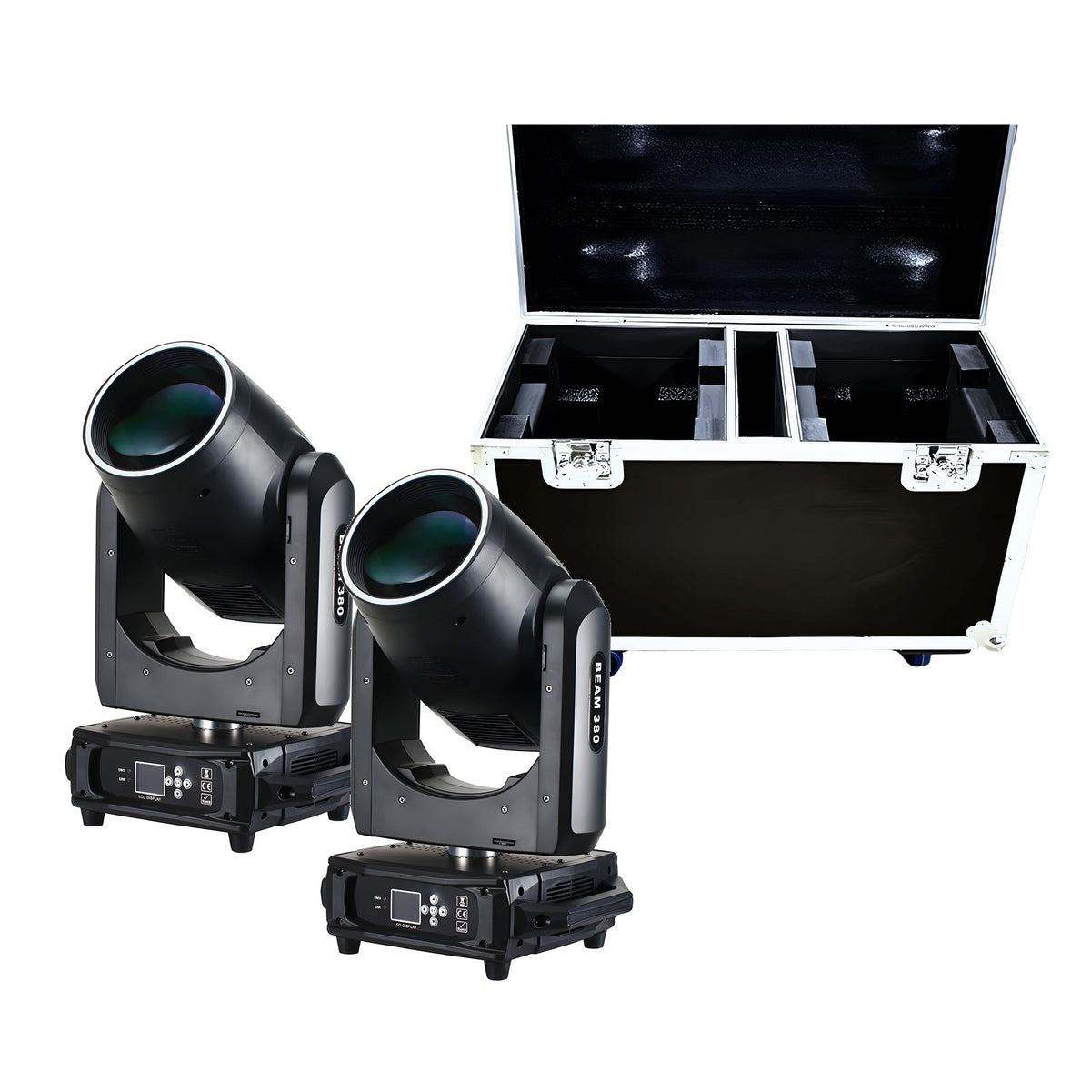 TEMPO PACK x2 Beam Halo 380 20R - Pack 2x Cabeza móvil Beam HALO 380W 20R + Flightcase