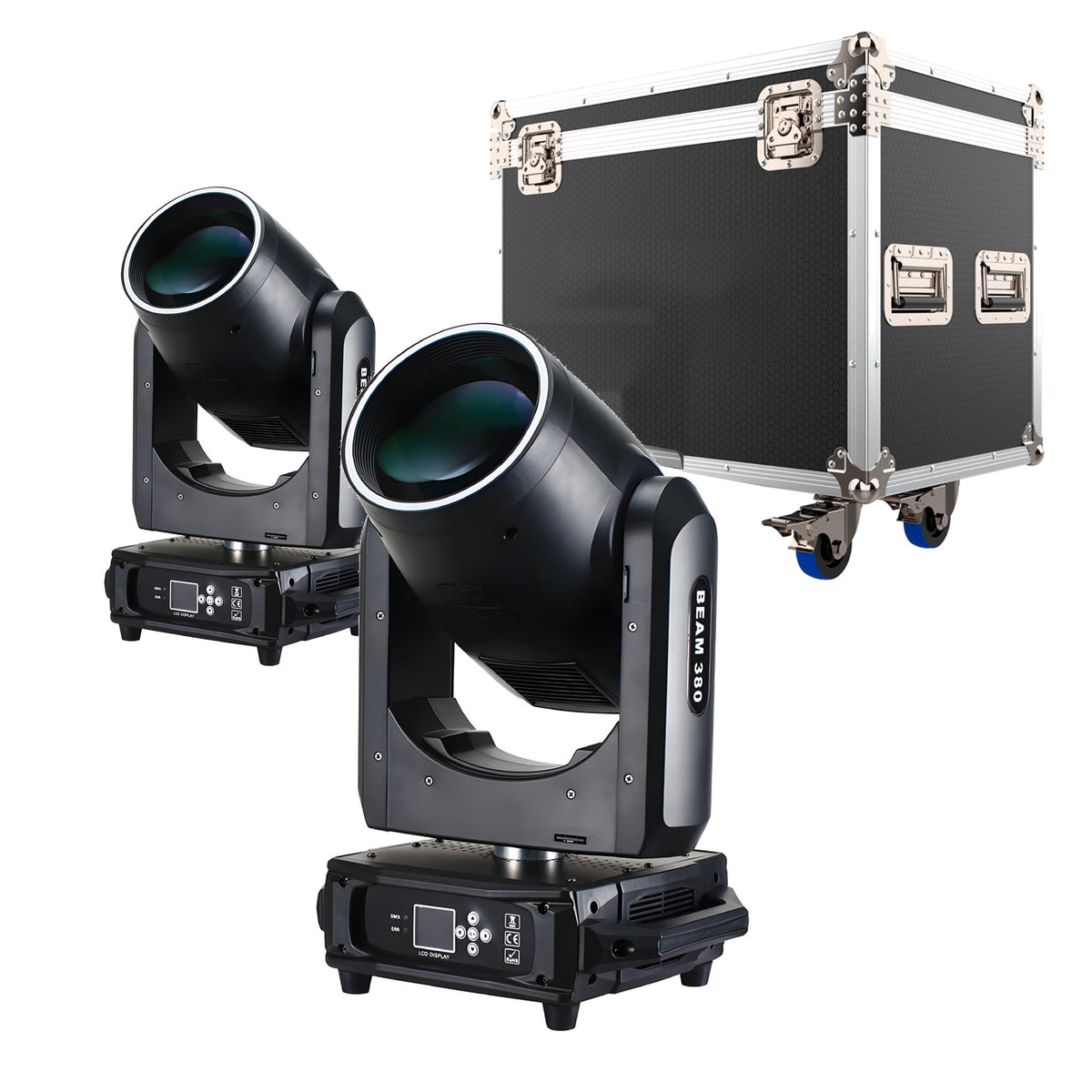 TEMPO PACK x2 Beam Halo 380 20R - Pack 2x Cabeza móvil Beam HALO 380W 20R + Flightcase