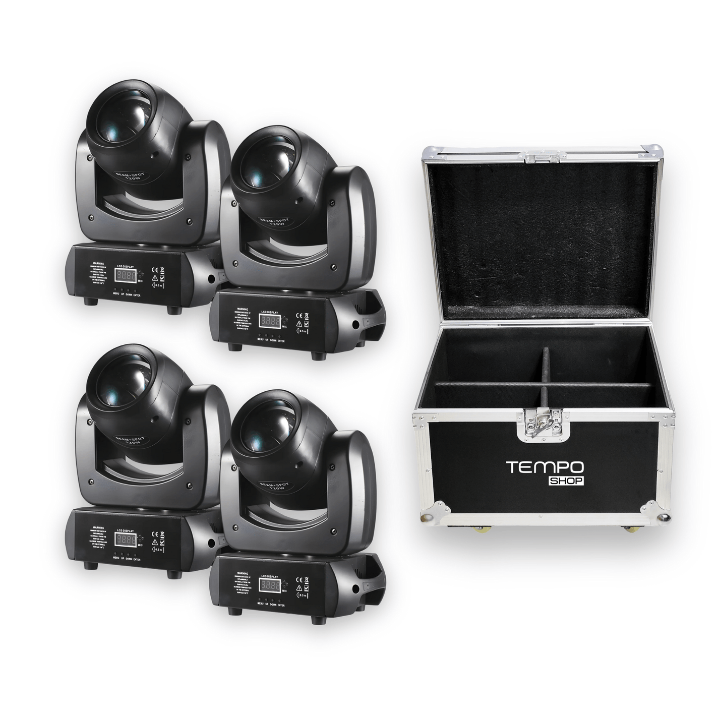 TEMPO PACK2B120LED - Pack 4x Beam & Spot LED 120W + Flightcase - Tempo Shop