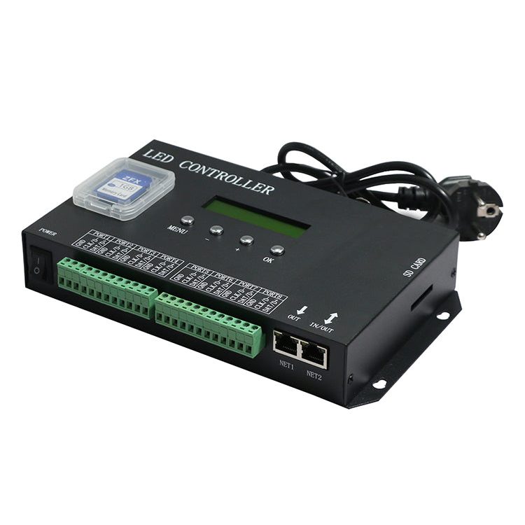 Tempo H807Sa - Controlador Pixel LED Art-Net a SPI/DMX con reproducción offline por SD (8 salidas, hasta 8192 píxeles) - Temp