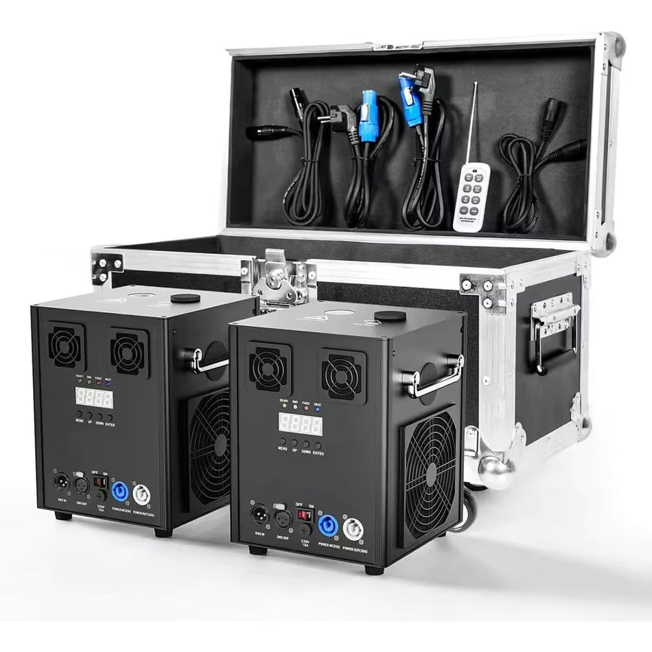 TEMPO - Pack 2 máquinas de chispa fría 700 W con flightcase - Tempo Shop