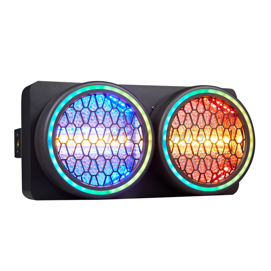 TEMPO TP-LED 2 EYE COB - Cegadora LED Retro de 2 Ojos con Efectos RGB y Halo - Tempo Shop