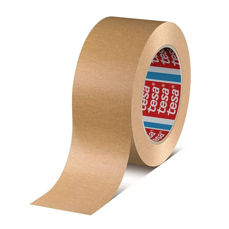 Tesa 4713 - Cinta de papel reciclado marrón 50 mm x 50 m (embalaje sostenible y reciclable) - Tempo Shop