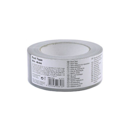 Tesa 8352 - Cinta americana plata brillante 48 mm x 50 m (duct tape para reparaciones y fijación) - Tempo Shop