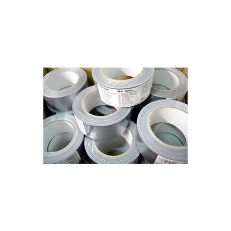 Tesa 8352 - Cinta americana plata brillante 48 mm x 50 m (duct tape para reparaciones y fijación) - Tempo Shop