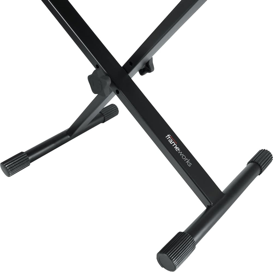 Gator Frameworks TGFGFW-KEY-BNCH-1 - Standard Black Keyboard Bench with Deluxe Seat