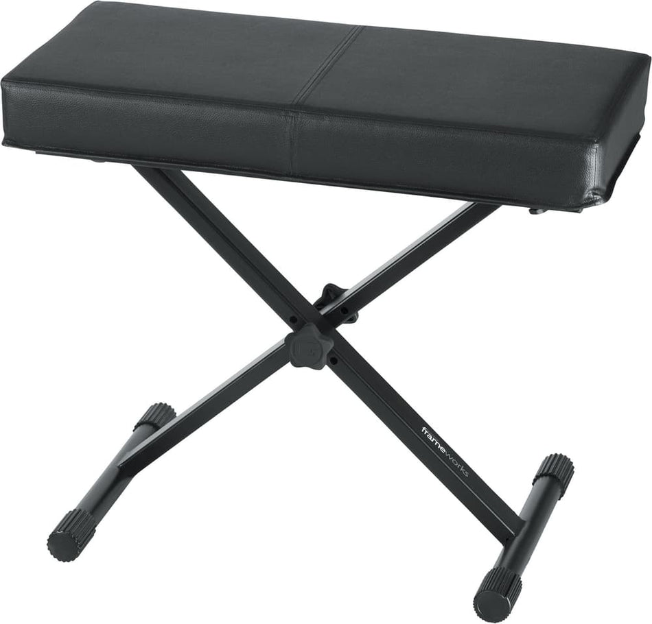 Gator Frameworks TGFGFW-KEY-BNCH-1 - Standard Black Keyboard Bench with Deluxe Seat