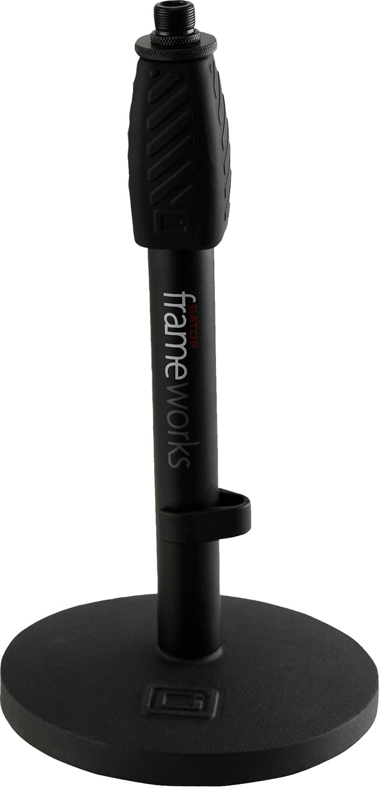 Gator Frameworks TGFGFW-MIC-0601 - Desktop microphone stand with round base, 15 cm, adjustable height