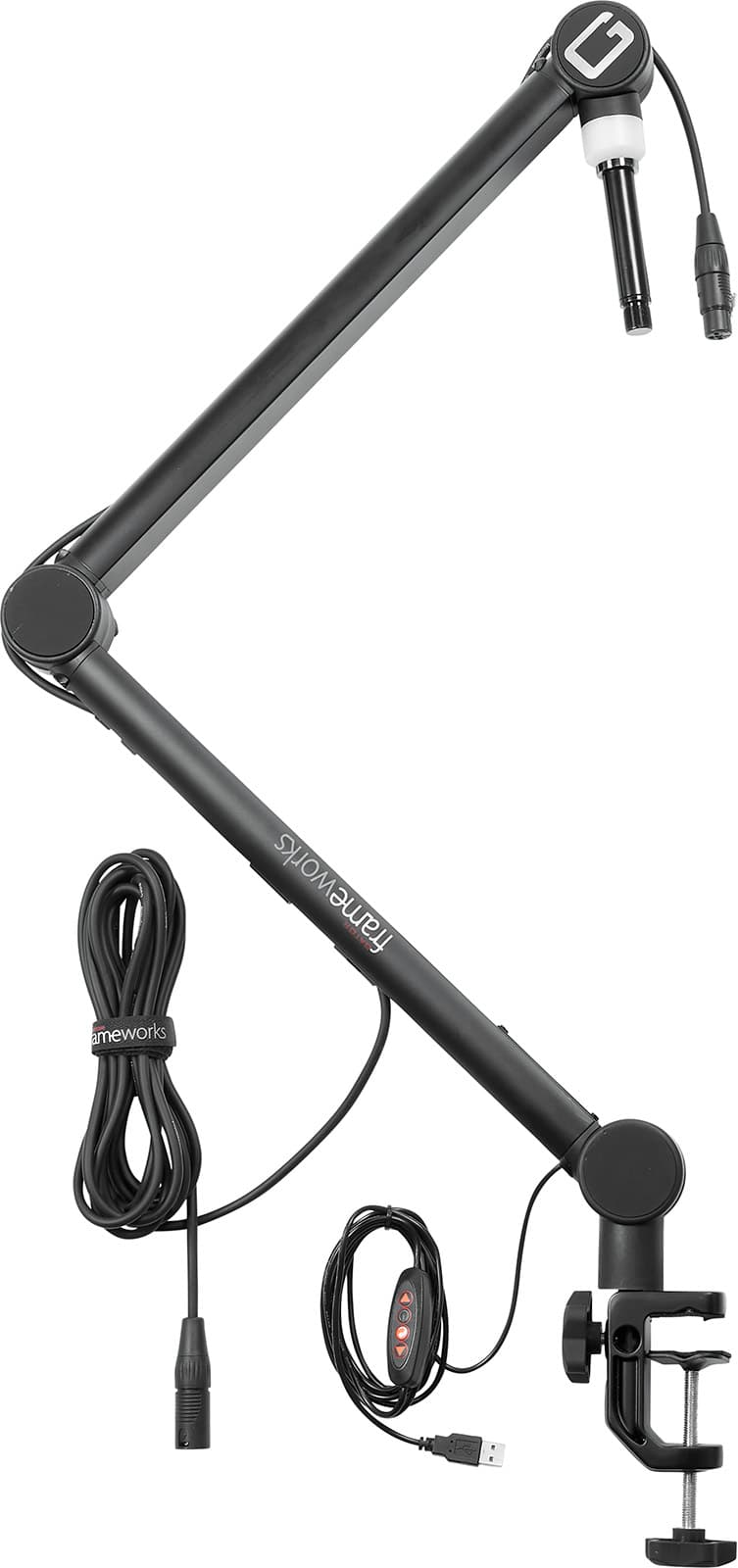 Gator Frameworks TGFGFWMICBCBM4000 - Professional Desktop Microphone Stand with On-Air Light