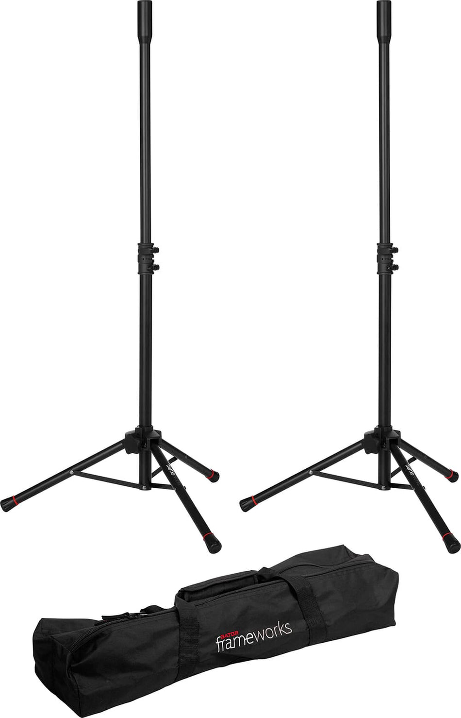 Gator Frameworks TGFGFWSPK0250SET - Set of 2 Mini Speaker Stands with Carrying Case